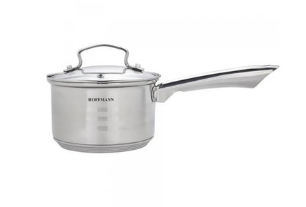 Hoffmann HM0518-2 Ковш с крышкой 1,2л 14см нерж.сталь