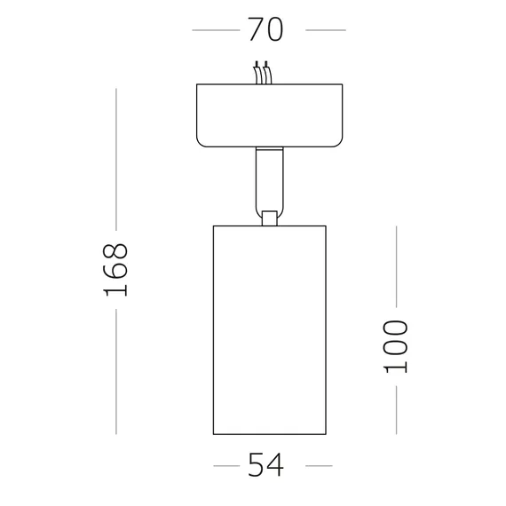 ST303.502.01 Потолочный светильник Белый GU10 1*50W  L100xW54xH168 220V Без ламп Накладные светильники