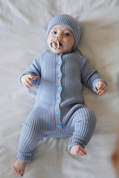 Вязаный комбинезон Simple (васильковый)