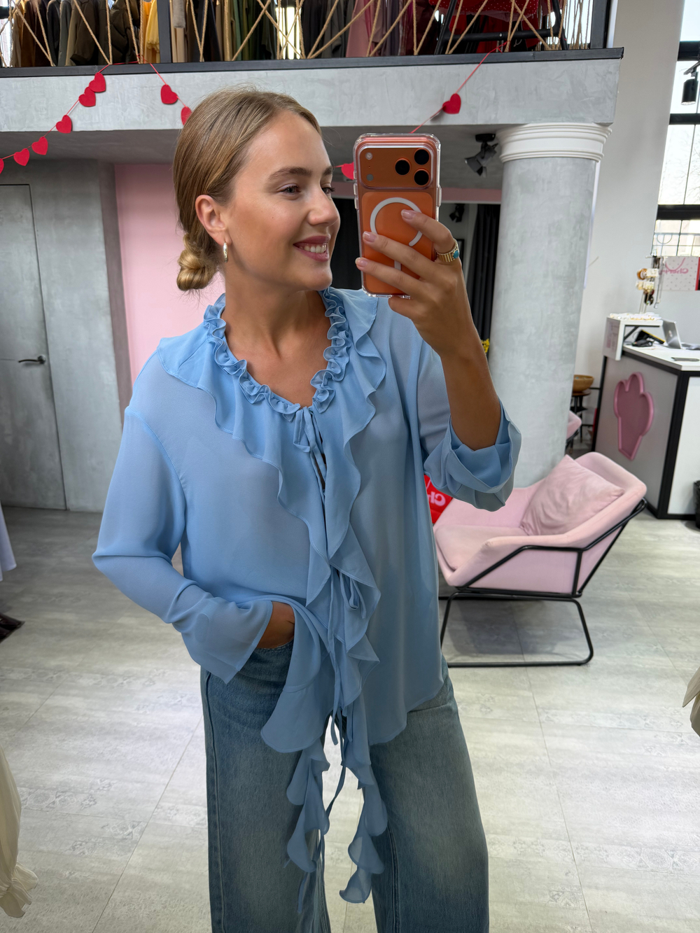 Блуза Flow голубой