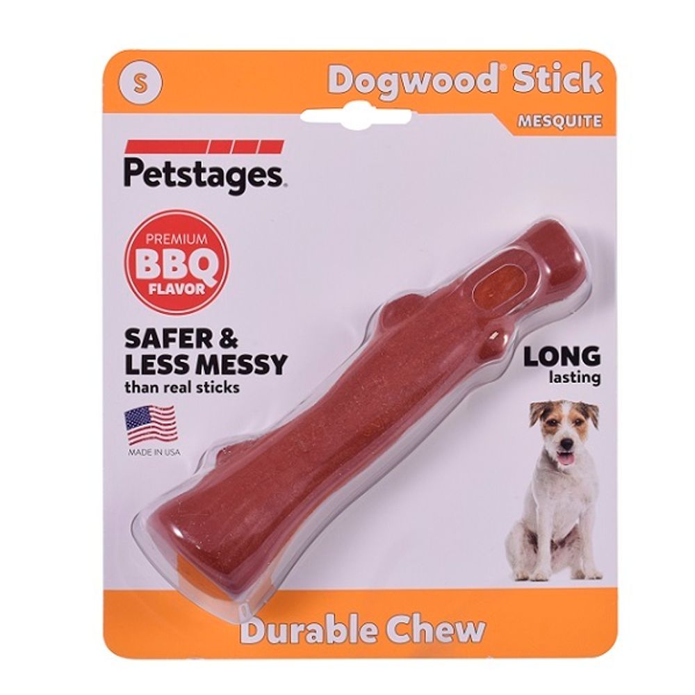 Petstages игрушка для собак Mesquite Dogwood с ароматом барбекю 16 см маленькая