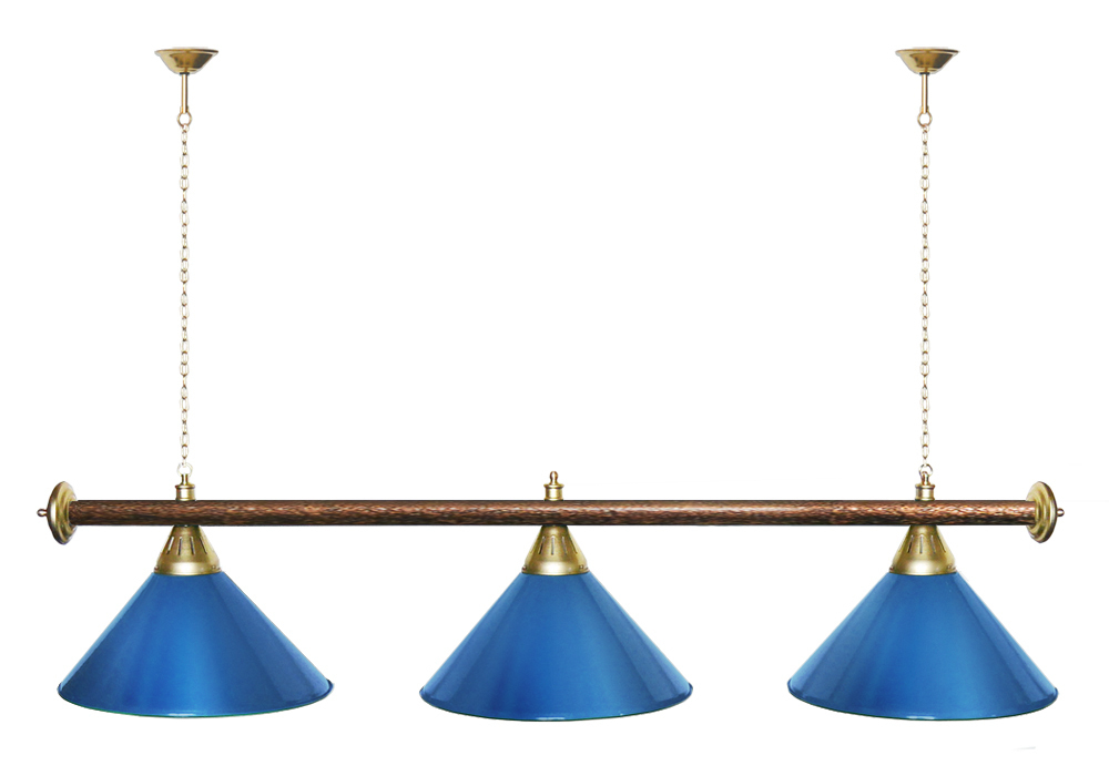 Лампа STARTBILLIARDS 3 пл. (плафоны золотые,штанга золотая,фурнитура золото)