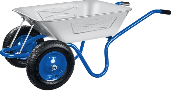 Тачка усиленная строительная ЗУБР ПТ-350 двухколесная (130 л, 280 кг)