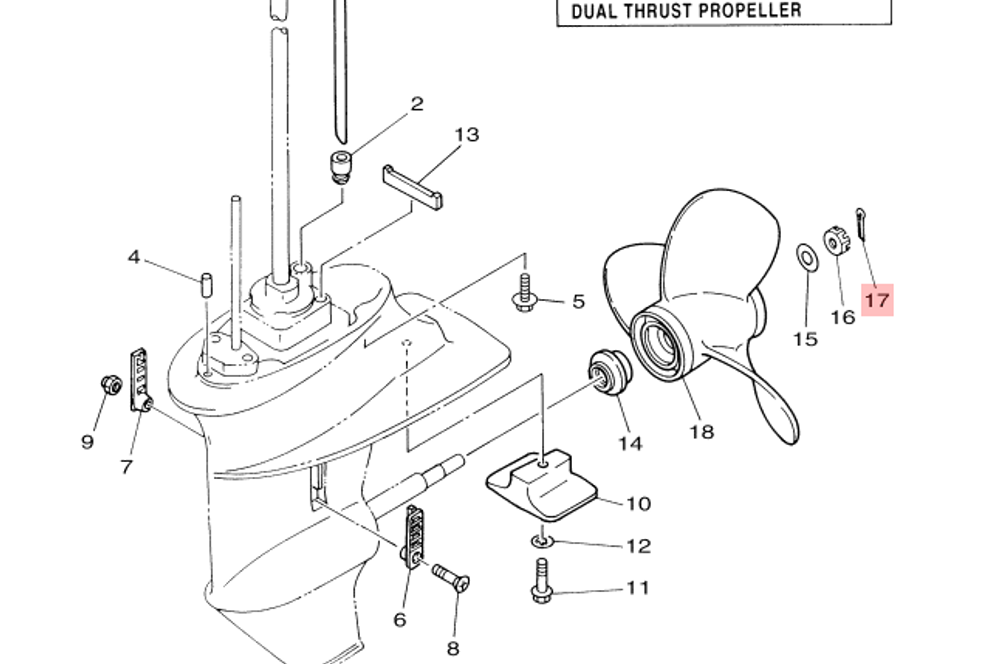 Шплинт гайки винта 6-15/F6-F20