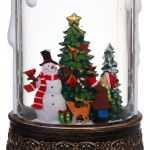 Сувенир с подсветкой «Волшебный вечер» 12*8*24,5 см (работает от 3*ААА и USB+музыка, подсветка)