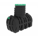 Септик переливной Мультпласт Термит Профи+ 2.0 S 2000 л. горизонтальный / 800 л. в сутки / 3-4 чел. / самотечный сброс (2150x1100x1915см;99кг;черный) - арт.555453