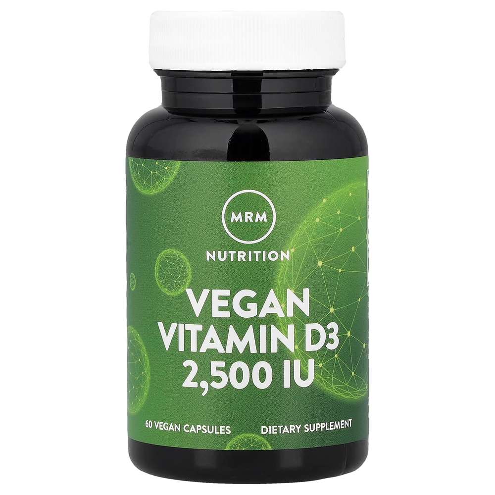 MRM Nutrition, Nutrition, витамин D3 для веганов, 2500 МЕ, 60 веганских капсул