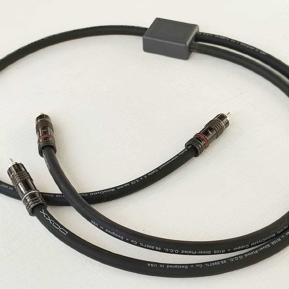 DAXX Y109 Аудио кабель-разветвитель 2RCA-1RCA из посребренной монокристаллической меди 2х0,75мм2. High Grade. D=9mm