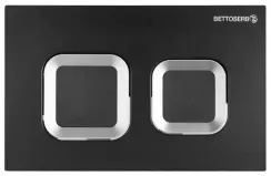 Клавиша смыва BETTOSERB SMART черный матовый + хром глянец 41012