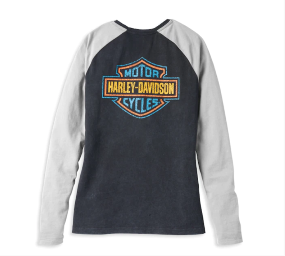 Лонгслив Bar Font Raglan Harley-Davidson