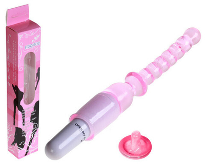 Супер гибкий анальный вибратор Vibrator (Цвет: розовый)