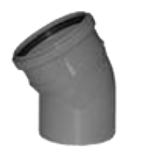 ПВХ Отвод  Ф110х30*  (50/5шт)