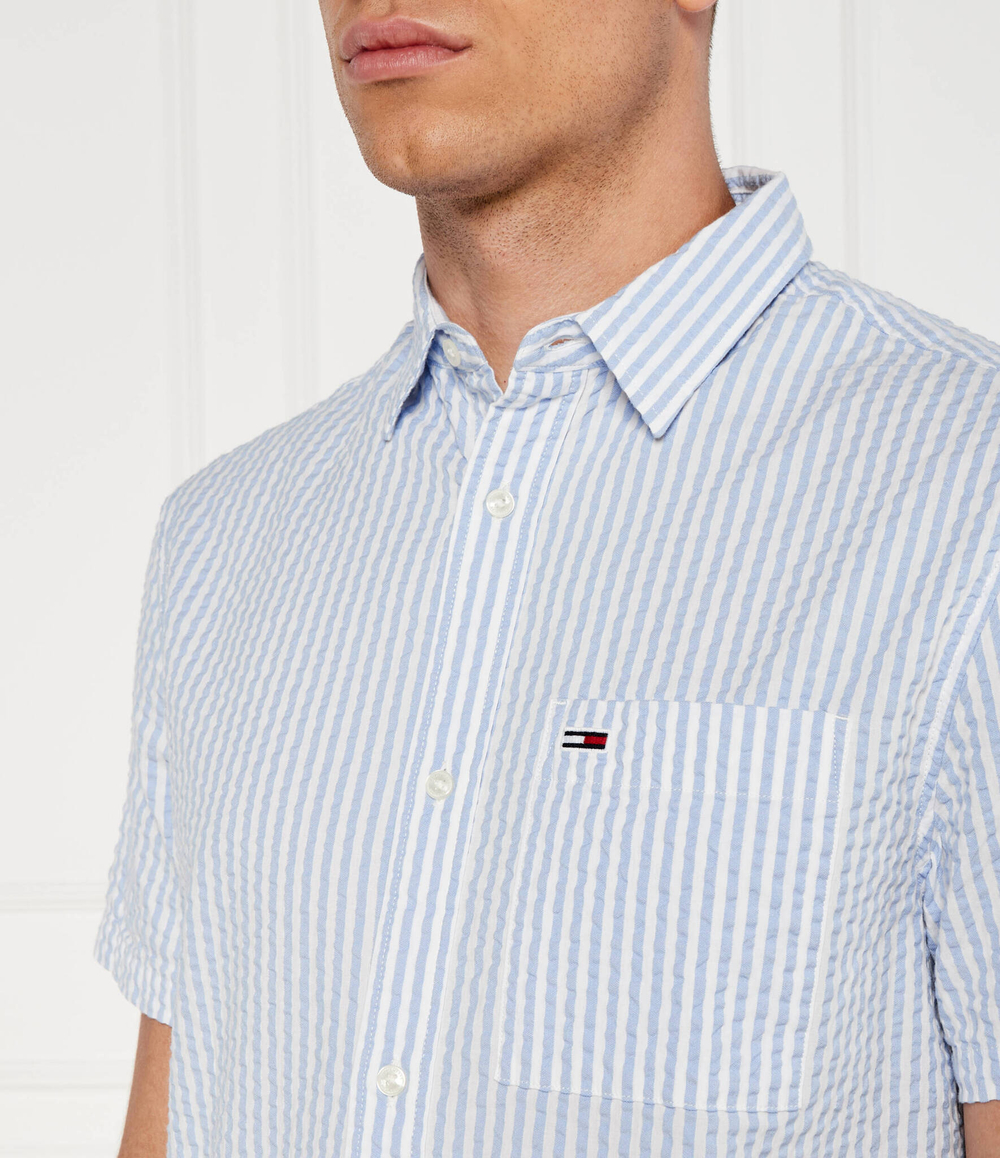 Рубашка STRIPE SEERSUCKER Tommy Jeans - голубой(DM0DM18970)