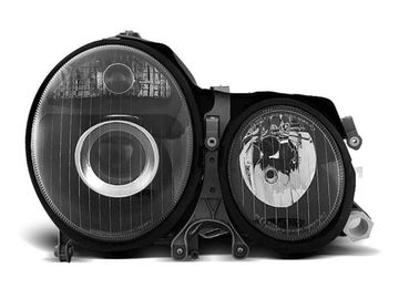 Передние фары black для Mercedes E W210 рест