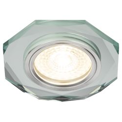 DK5 СH/SL Светильник ЭРА декор стекло многогранник MR16,12V/220V, 50W, GU5,3 зеркальный/хром