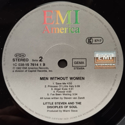 Винтажная виниловая пластинка LP Little Steven And The Disciples Of Soul Men Without Women (Germany 1986)