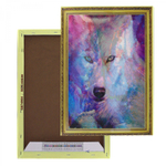 Алмазная мозаика Alingar, на подрамнике, с полным заполнением, (матов.) дизайн рамка, 30х40 см, 20 цветов, "Волк"