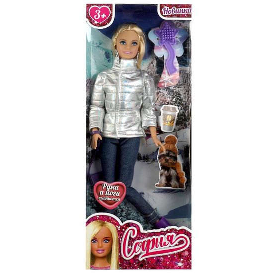 Кукла 29 см София , руки и ноги сгиб, ЗИМА, акс, кор КАРАПУЗ