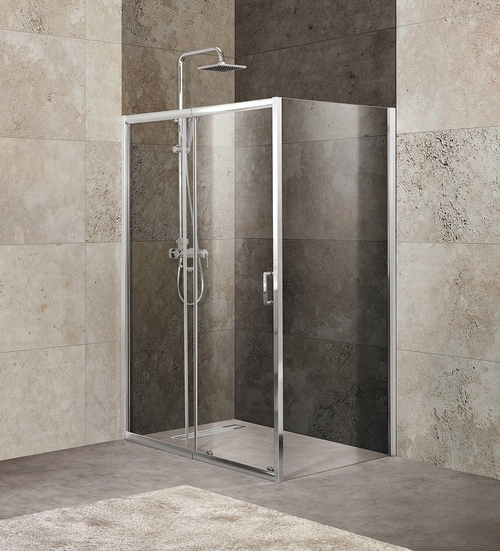 Душевой уголок BelBagno Unique 135х100 UNIQUE-AH-1-120/135-100-C-Cr профиль Хром стекло прозрачное