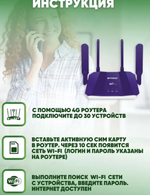 Wi-Fi роутер с сим картой 4G Optfocus 4 антены