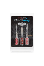 Набор зажимов для половых губ и сосков RUBY (Цвет: красный с серебристым)