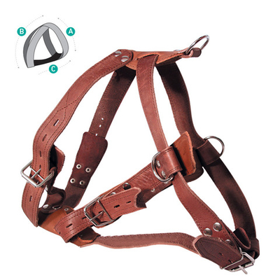 Шлейка кожаная универсальная 36мм, обх.гр.850-970мм, Gamma