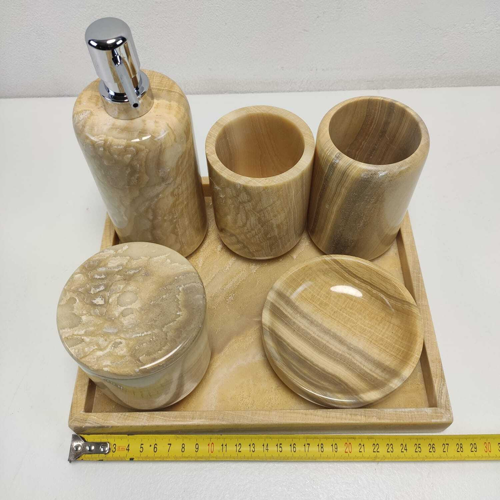 Набор из оникса 7 предм Nature Set Sunset NO-6203 квадрат