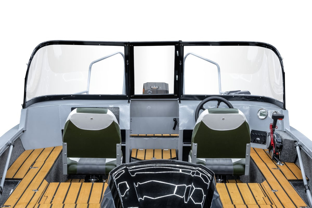 Комплект Алюминиевая лодка (катер) Mikatsu (Микатсу) 570 (Z43) Premium + мотор Hidea HDEF 115 FEL-T EFI