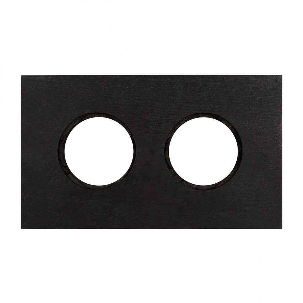 Рамка 2-х постовая, скрытый монтаж, Шедель Форест, дерево, цвет Угольно-черный BF7-620-119