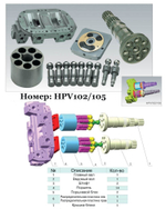 ремонтный комплект на гидравлический насос Hitachi HPV102