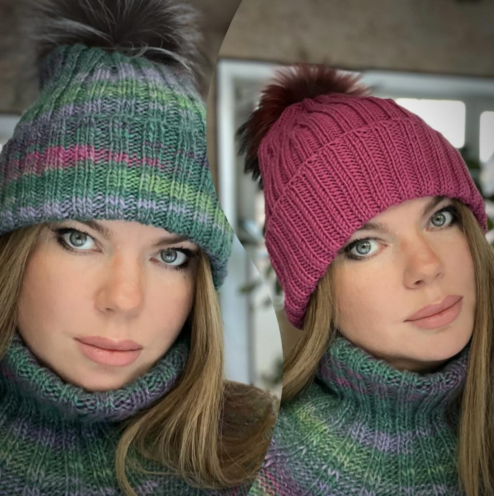 Видео мастер-класс по вязанию шапки и манишки "Nataly"