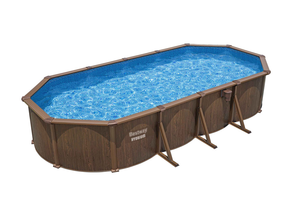 Стальной бассейн Bestway Hydrium Pool Set 732х366х132 см + песочный ф/насос 5678 л/ч, лестница, тент, подстилка (561CW BW)