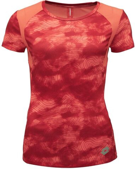 Женская теннисная футболка Lotto Running III T-Shirt PRT - Red