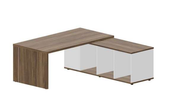 Стол на опорной сервисной тумбе (правый) 180(+0/15/30)х180х73.5см