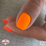 Цветной жёсткий гель-лак Adamant №13А - Апельсиновый неон (8 мл)