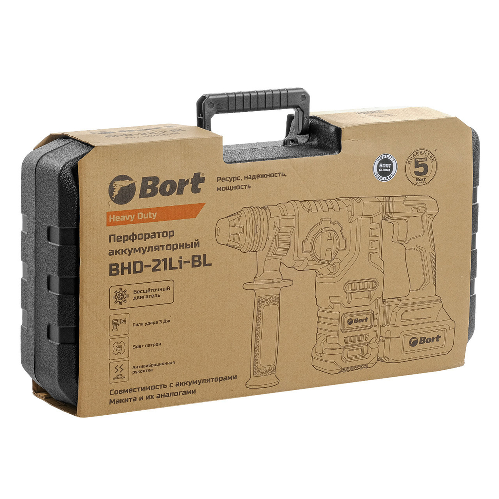 Перфоратор аккумуляторный Bort BHD-21Li-BL