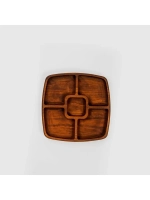 Деревянная менажница квадратная 5 отсеков из кедра