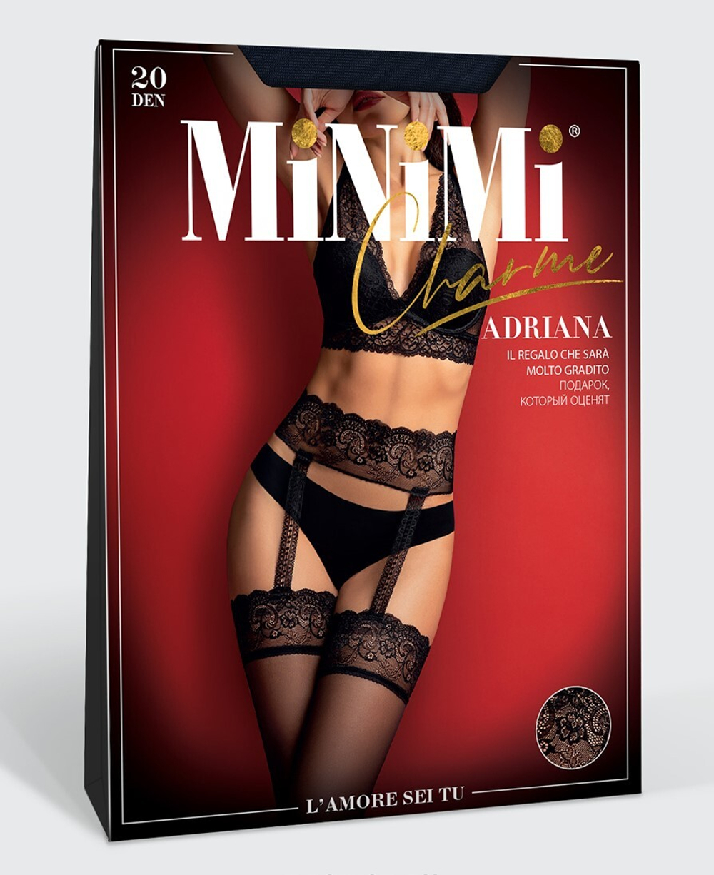 MiNiMi ADRIANA 20 (колготки с кружевным поясом и открытыми бедрами)