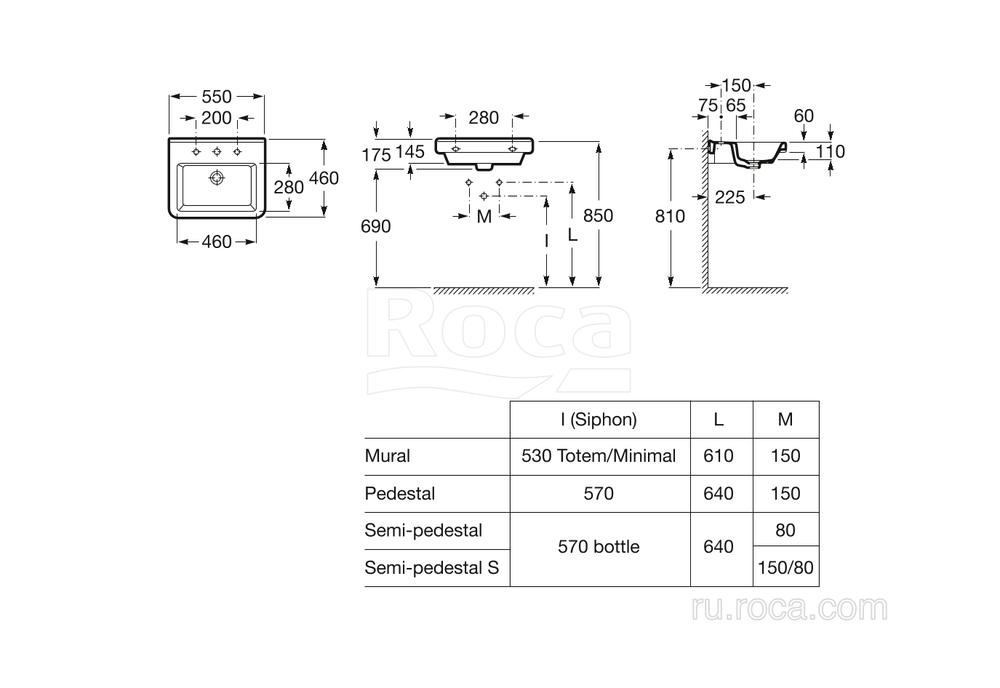 Раковина Roca Dama-N 55х46 327786000