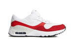 Middle-aged children's Nike Air Max SYSTM PS non-slip shock absorption children's casual shoes red and white