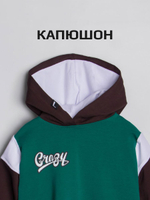 Худи + футболка + леггинсы/Темно-зеленый/LRTT-487/00-0031962/134