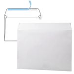 Конверты С4 (229х324 мм), отрывная лента, 100 г/м2, КОМПЛЕКТ 500 шт., внутренняя запечатка, 48927