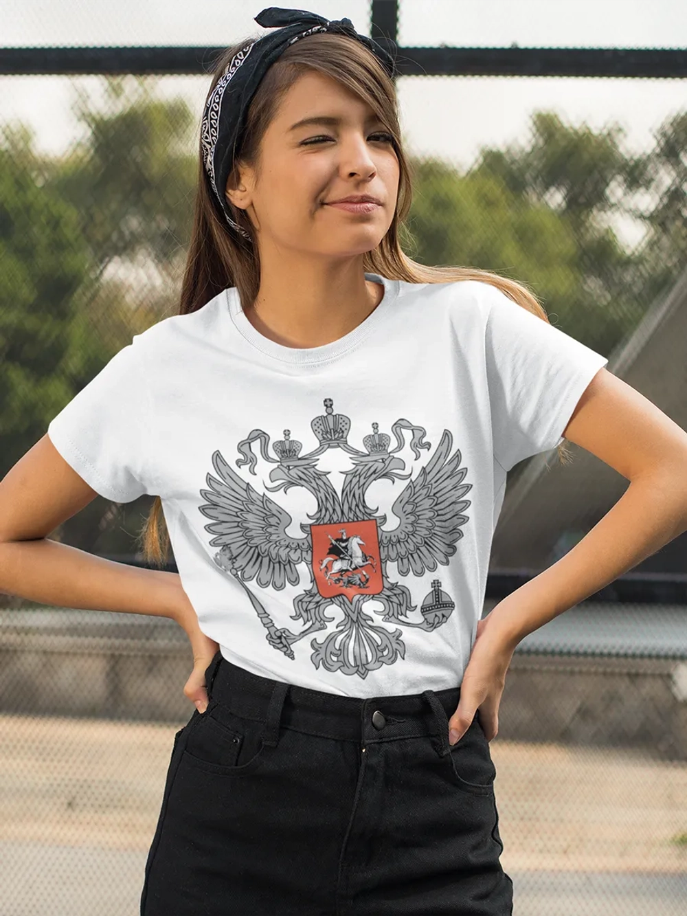 Футболка принт Россия