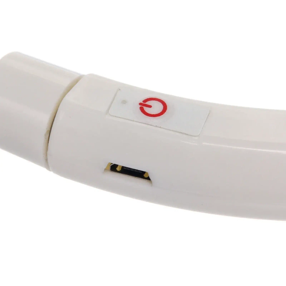 Ошейник неоновый для собак малых пород «Защита Бро», цвет розовый, зарядка от USB, шнур в комплекте, размер S - d 35см (пакет с подвесом)