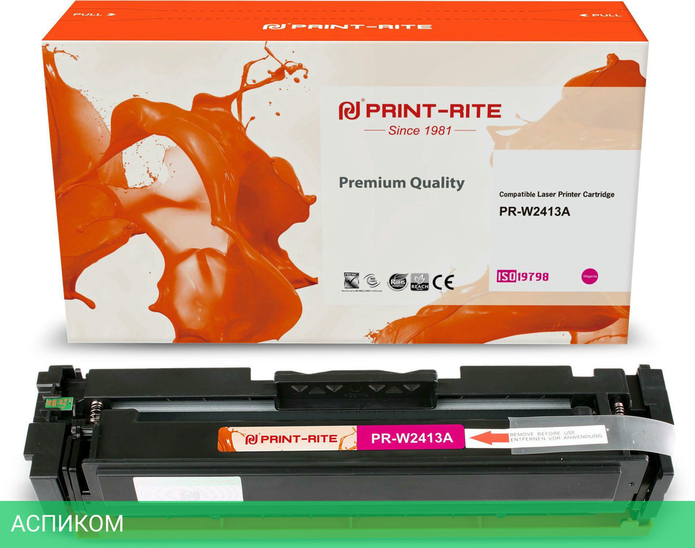 Картридж Print-Rite TFHBB7MPU1J пурпурный (PR-W2413A)