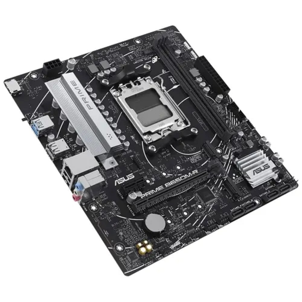 Материнская плата ASUS PRIME B650M-R (Socket AM5, mATX, 2xDDR5(96GB), HDMI 2.1, 1xPCIe 4.0x16/1xPCIe 4.0, 1xLAN (2.5GbE), 4xSATA 6Gb/s, 2xM.2, 2xUSB 3.2, 4xUSB 2.0)