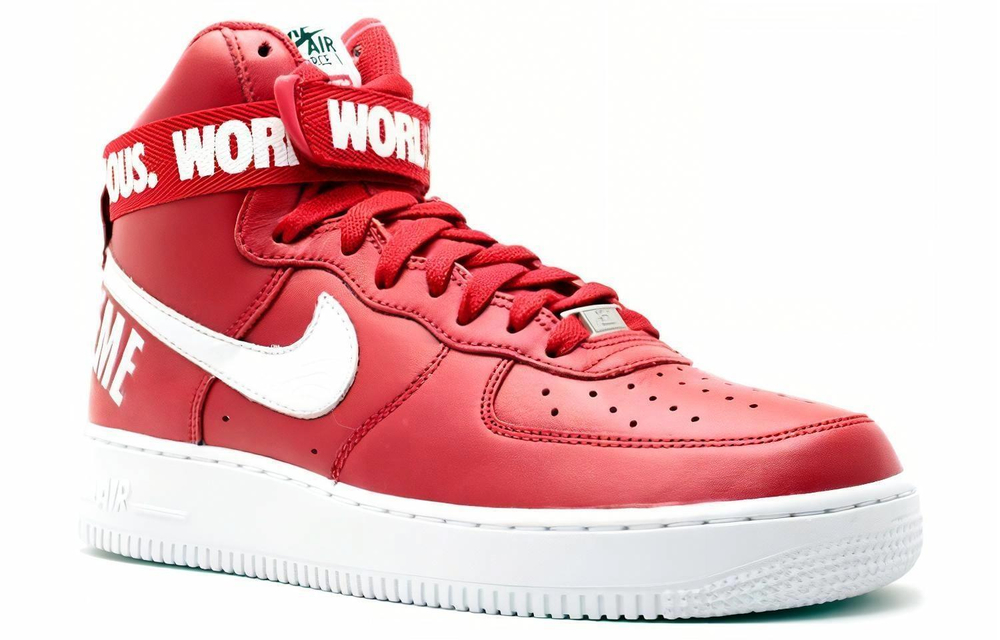 Кроссовки Supreme X Nike Air Force 1 World Famous Red