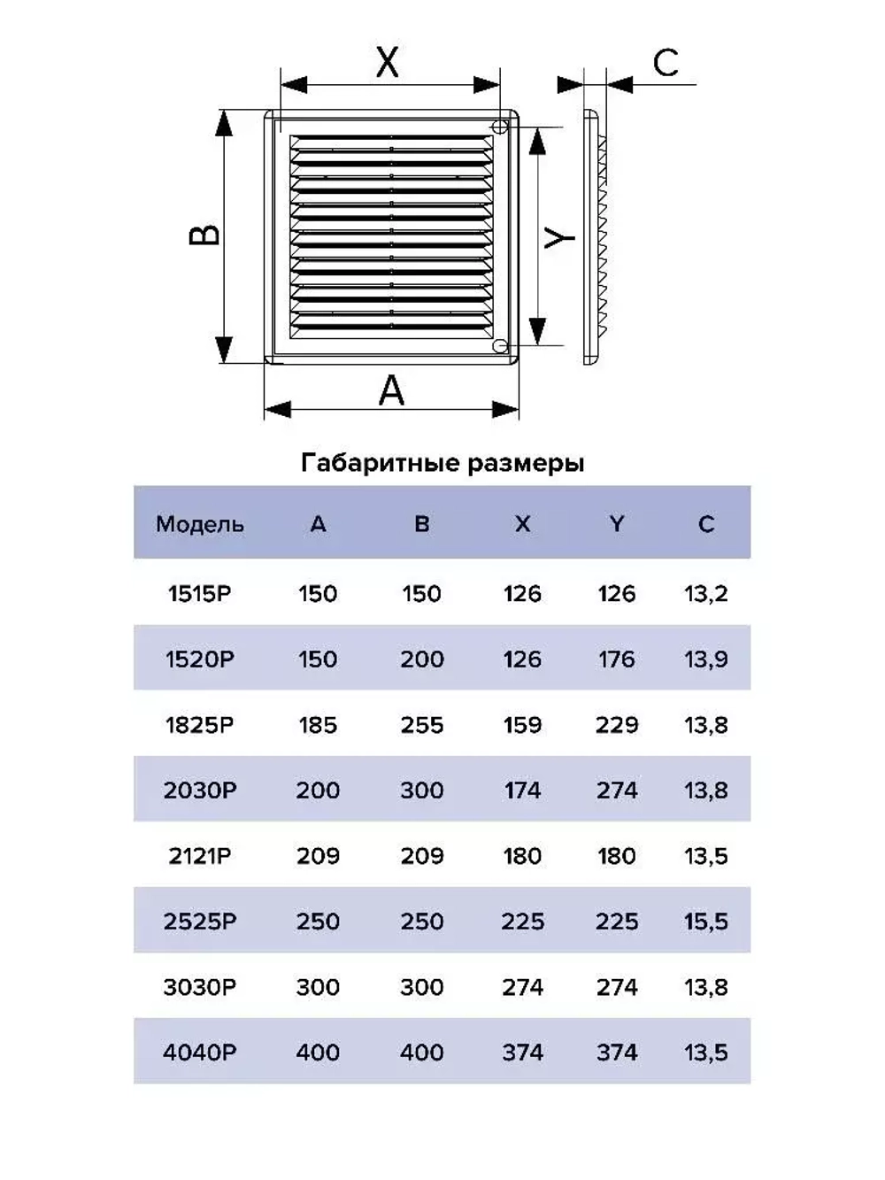 Решетка 400*400 4040Р вентиляционная разъемная с сеткой 400х400 ERA