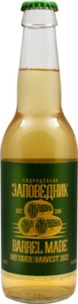 Сидр Заповедник Бэррел Мейд 2021 / Cider Zapovednik Barrel Made 2021 0.33 - стекло