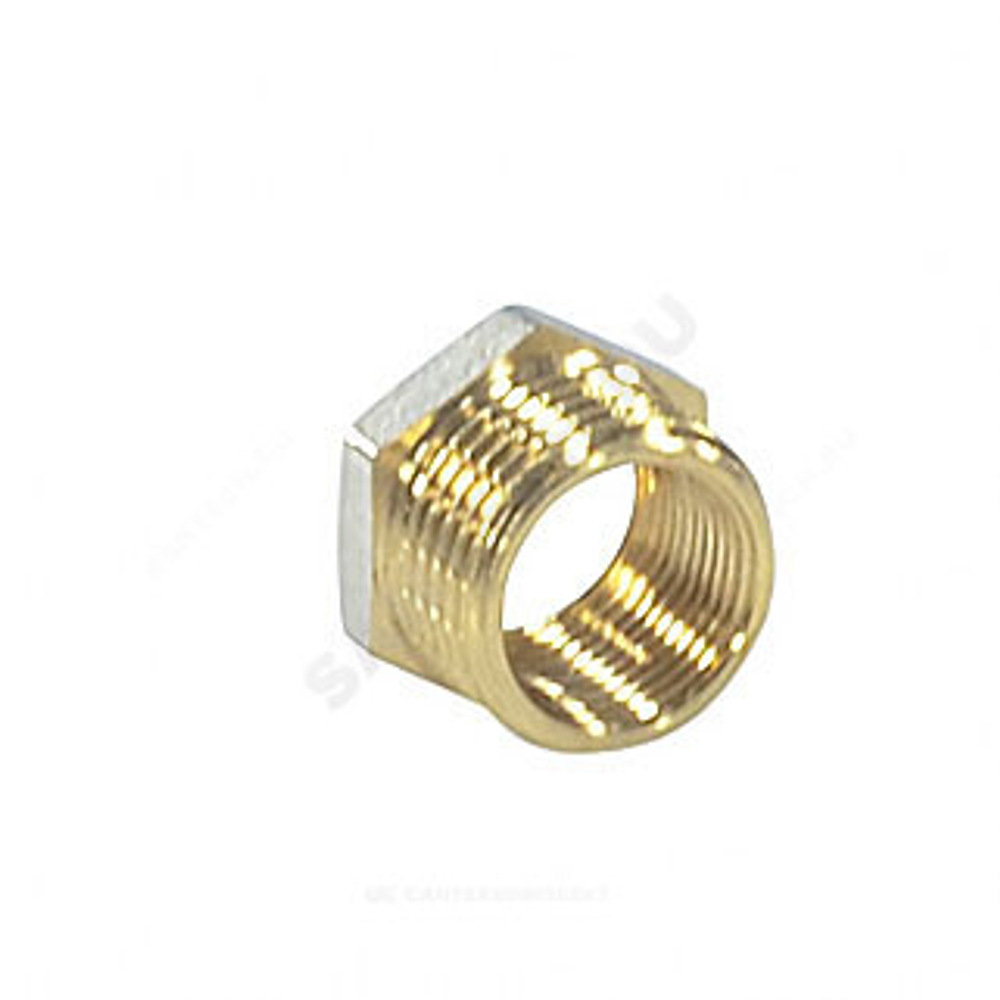 Футорка латунь никель Ду 15х10 (1/2"х3/8") НР/ВР 9024 ГОСТ 32585-2013 Aquasfera 9024-01